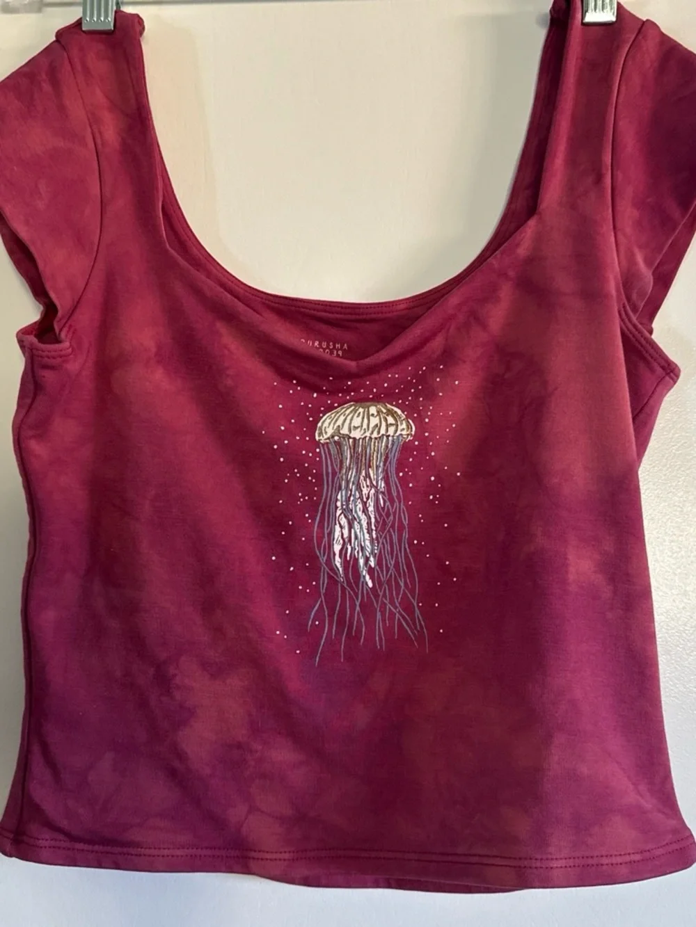 Purusha People Jellyfish Tie Dye Forest Fiber Yoga Top | Small - Picture 1 of 3